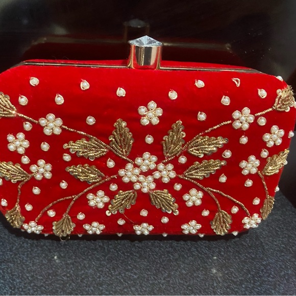 Handbags - Bright red purse sting also inside